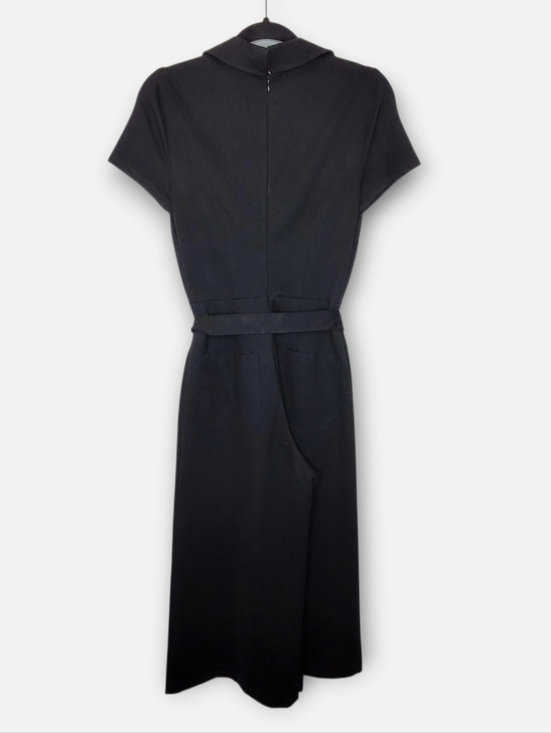 Anthropologie Maeve Colette Wide Leg Ponte Jumpsuit 4 Black - Picture 5 of 9